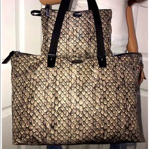 COACH Getaway Packable Travel Tote Duffel Bag Matching Clutch